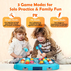 WAYKEE Whack a Game Mole sturdy design ensures durable playtime on tables