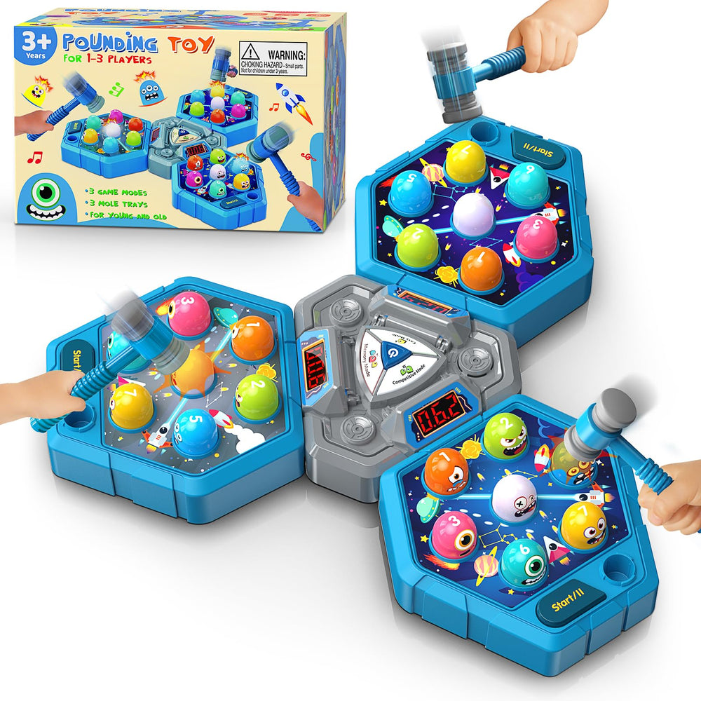 WAYKEE Whack a Mole with soft hammers for safe, engaging playtime and coordination