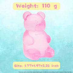 Wazibo gummy bear toy with soft gel filling for quiet, durable play.