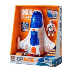 Wbzle Spaceship Shuttle Toy with Astronaut Figure for imaginative space play.