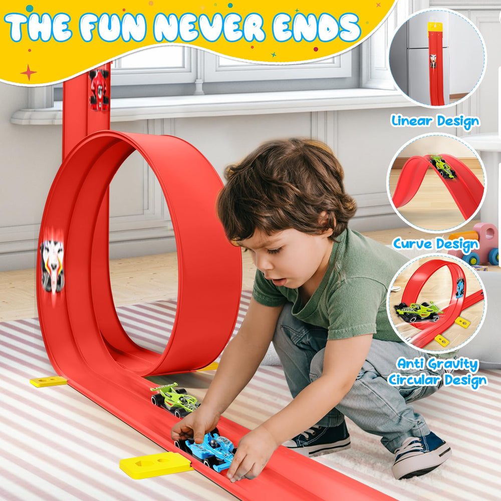 Wdmiya race track on table showing quick table-top play