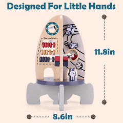 Wdmiya Space Rocket Activity Cube abacus beads for counting basics.
