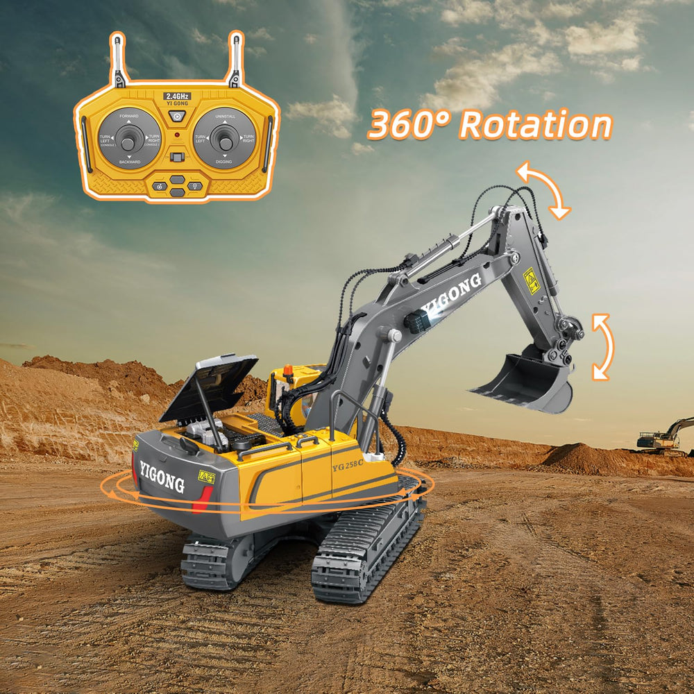 Wdsexual bulldozer light and sound in action enhances nighttime play.