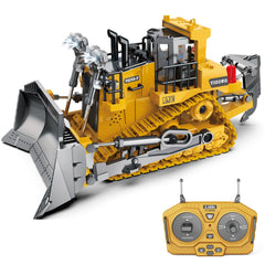 Wdsexual remote control bulldozer front view for realistic play and coordination.