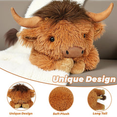 WDXDSOB Highland Cow plush gift packaging, ready for gifting occasions.
