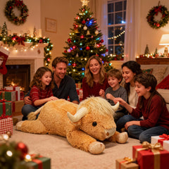 Kid-friendly WDXDSOB Highland Cow plush as a thoughtful gift