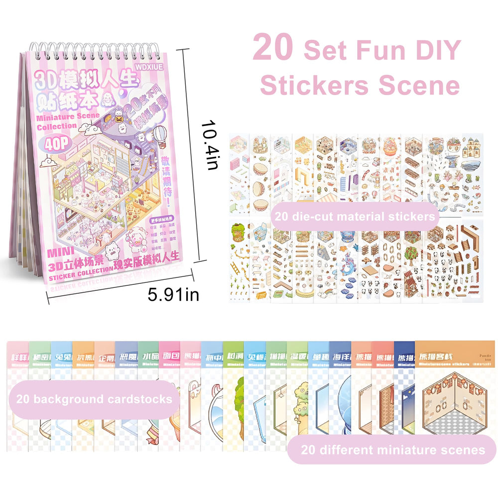 WDXIUE puppy cake shop scene stickers spark creative crafting and focus.