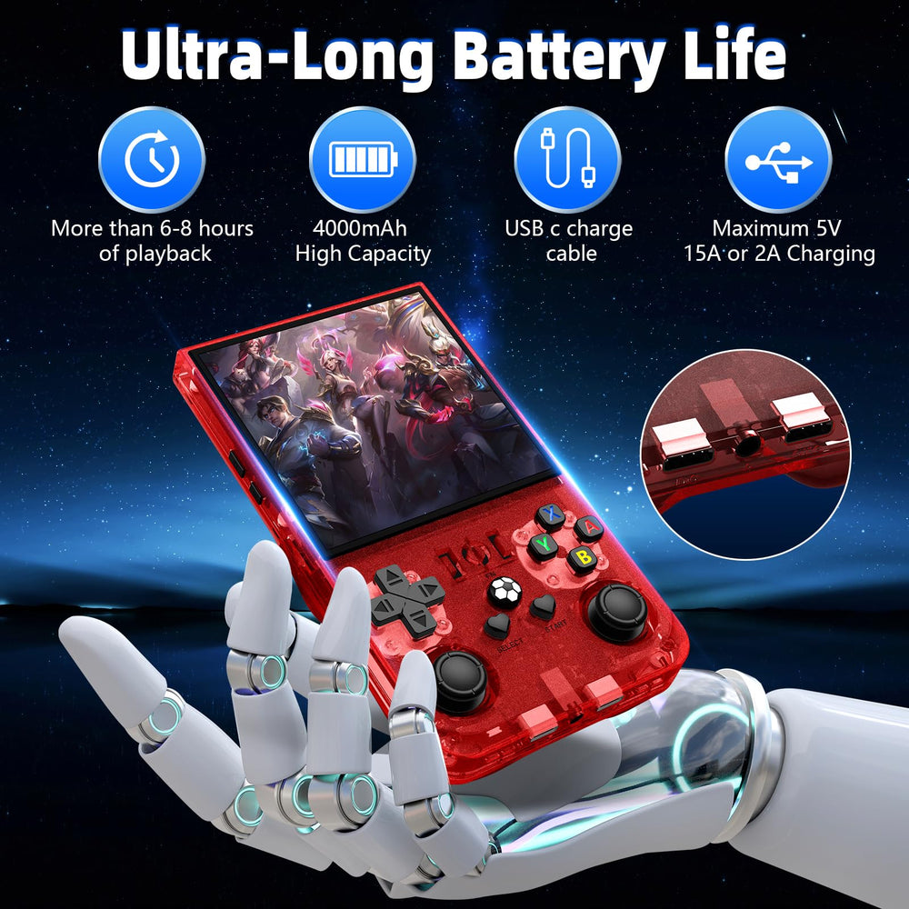 WDYQJE R36MAX 64GB storage for instant library access.