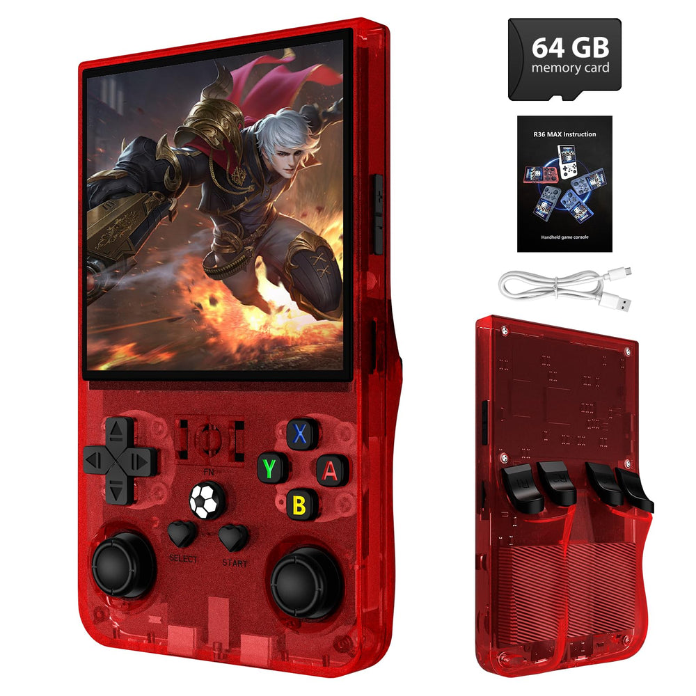 WDYQJE R36MAX front view highlights compact, portable retro gaming on the go.