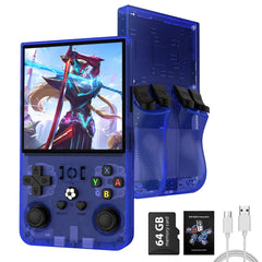 WDYQJE R36MAX front view showing compact handheld design for travel gaming