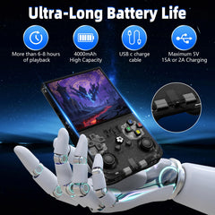 WDYQJE R36MAX handheld design emphasizes portability for gaming on the go.
