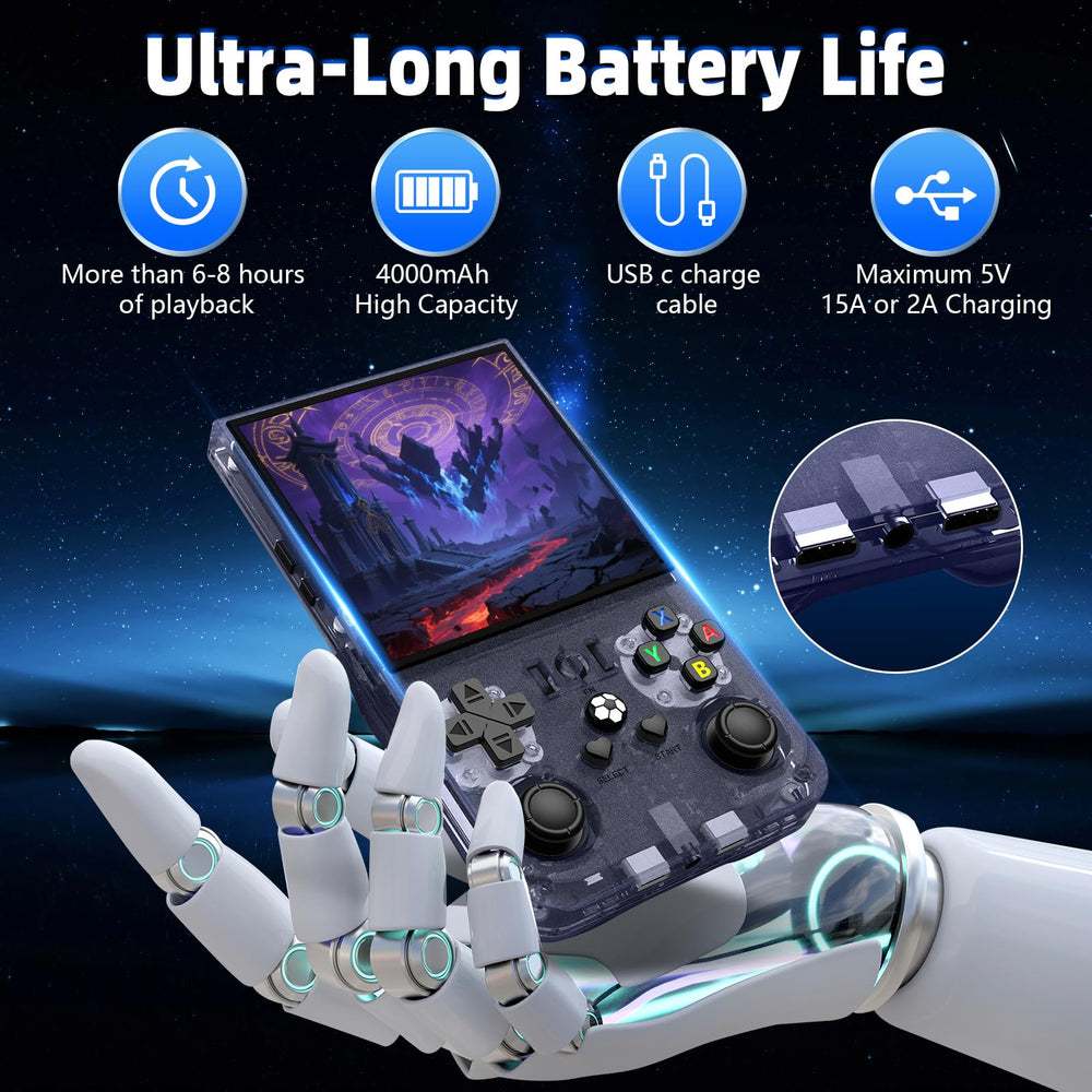 Compact handheld layout of the R36MAX highlighting travel-friendly design.
