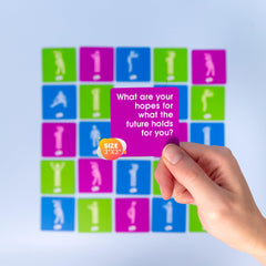 We! Connect Cards blue set offering deeper prompts for meaningful team talks