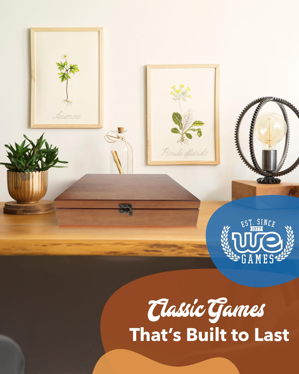 Heritage WE Games box offers elegant storage with refined style.