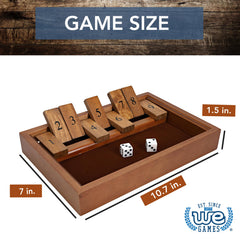 WE Games Shut The Box dice for classic gameplay and quick rounds.