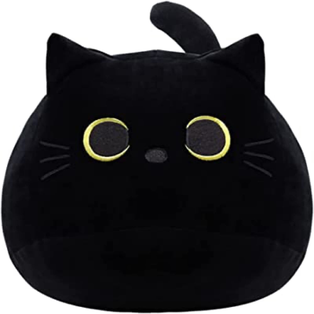WeBingo Black Cat Plush 16-inch offers cozy, cuddle-worthy comfort.