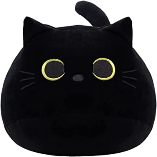 WeBingo Black Cat Plush 16-inch offers cozy, cuddle-worthy comfort.