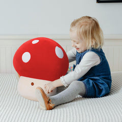 WeBingo mushroom plush gift-ready packaging ideal for birthdays.