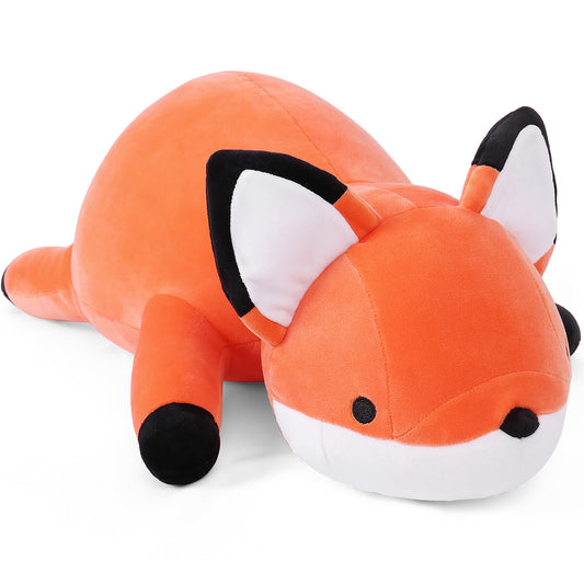WeBingo weighted fox plush 24-inch, ultra-soft cuddle buddy.