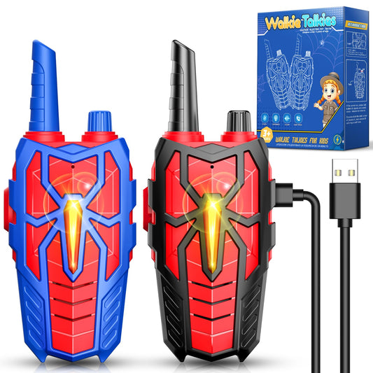 Webspidee rechargeable kids walkie talkies front view showing durable design for active play