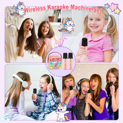 Webspidee Unicorn Mini Karaoke Machine showcases HiFi sound for lively singing.