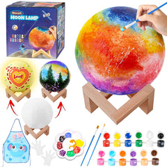 Weceit paint-your-own-moon-lamp-kit creates a personalized ambient night light.