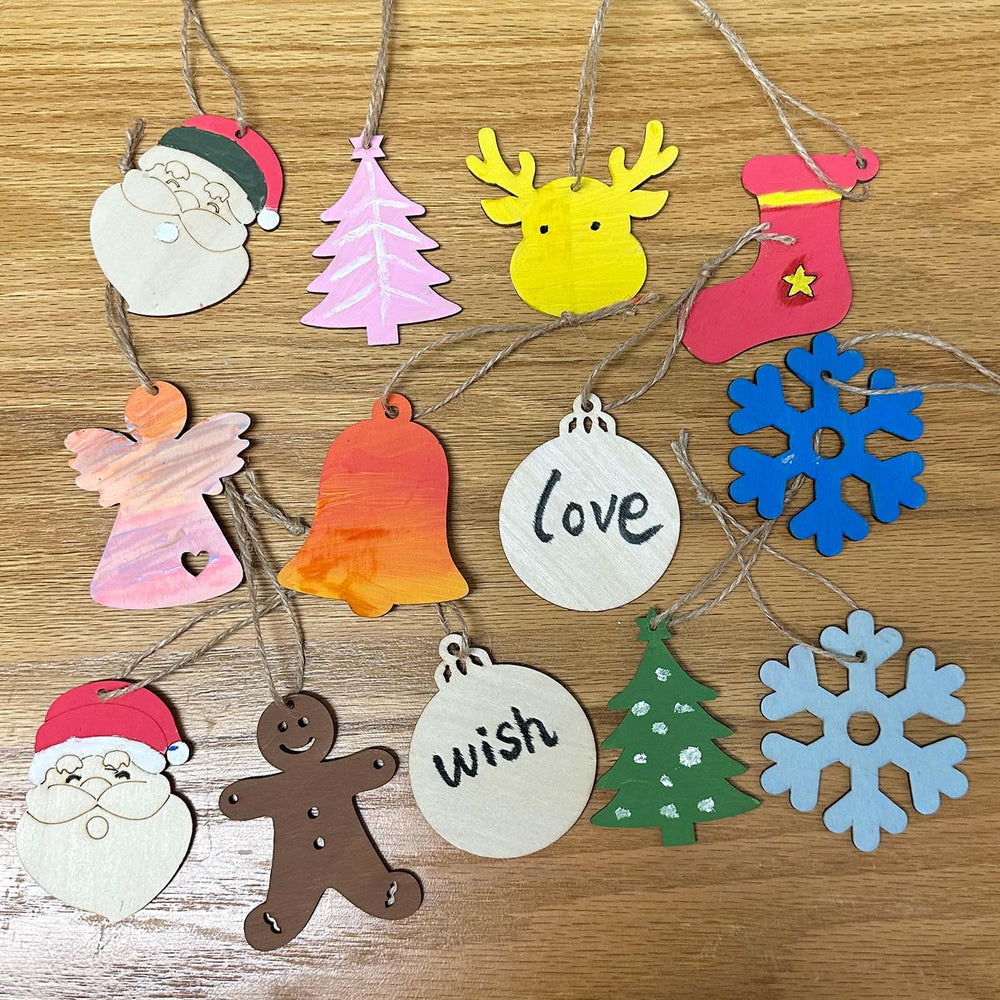WeCraftool snowflake wood slice ornament perfect for winter crafts.