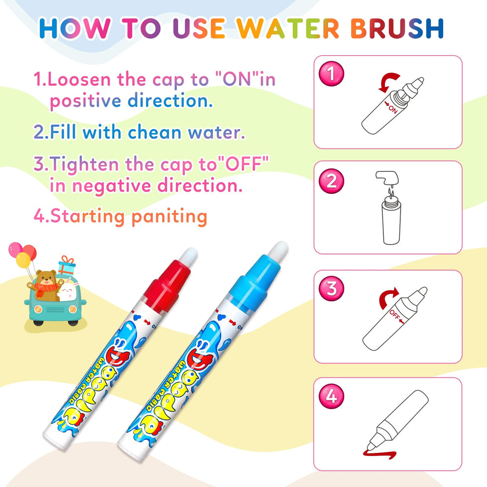 Wedopro kids enjoying water drawing with no mess and clean walls.