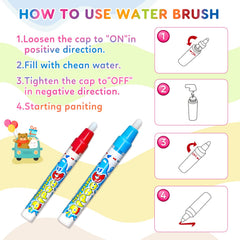 Wedopro kids enjoying water drawing with no mess and clean walls.