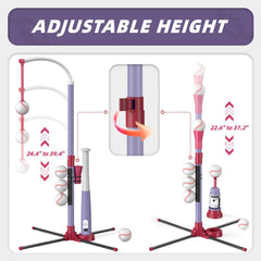 Wee Wonders 3-in-1 T Ball Set t-ball stand provides sturdy beginner setup.