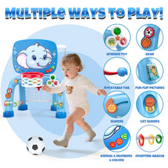 Wee Wonders includes toddler-sized ball, soccer ball, and baseball bat for easy grasp.