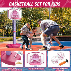 Wee Wonders stable base pink; fill with water or sand for stability.