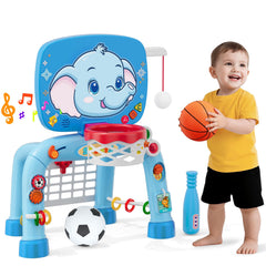 Wee Wonders 3-in-1 toddler sport toy showpiece with hoop and goal for active play.