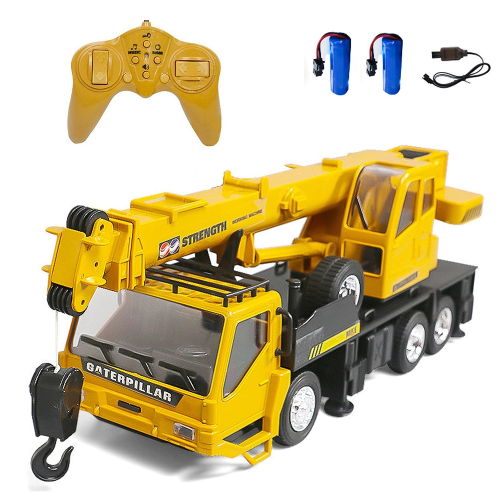 WEECOC RC Crane with lights front view enhances interactive indoor play.