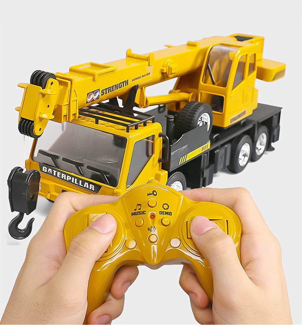 WEECOC RC Crane front view shows sturdy design and easy grip.