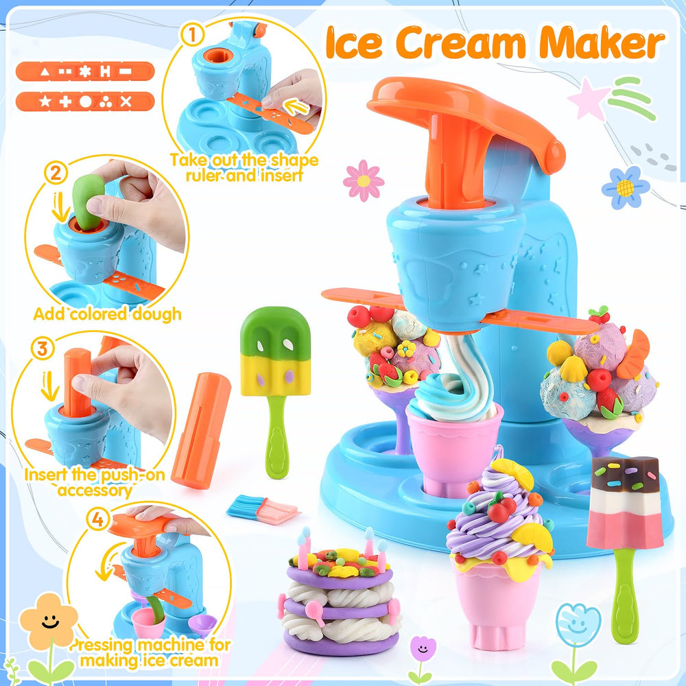 WeeHomm 5-in-1 color dough pancake hamburger set for open-ended play.