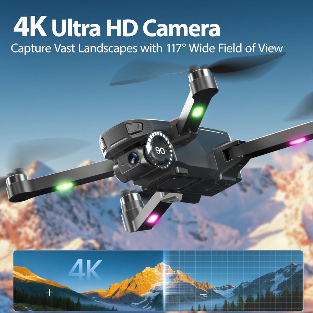 WeFone drone with brushless motors for smoother quiet flights.