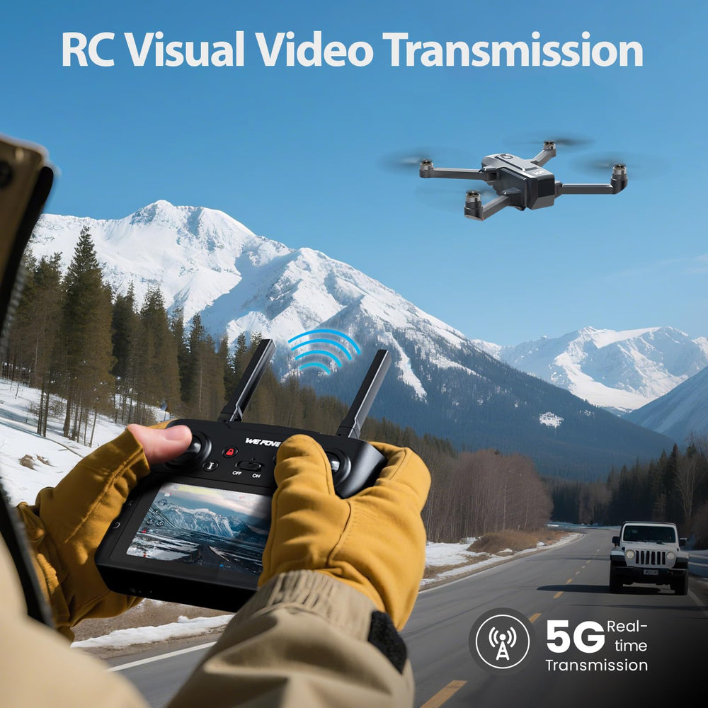 WeFone controller with built-in 5G display for hands-free FPV.