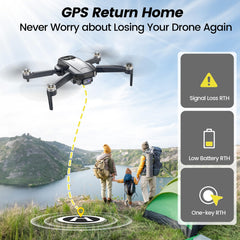 WeFone drone GPS auto-return ensures safe return to takeoff point