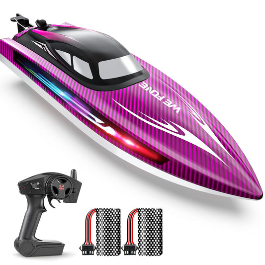 WeFone WF17 front view shows high-speed RC boat ideal for pool racing.
