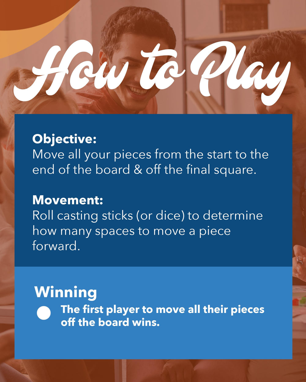 WE Games Senet full set box ready-to-play for gatherings and learning.