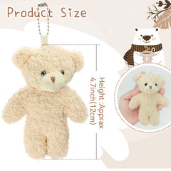 WEGUTATS tiny plush bear with attached chain ready as a keychain gift