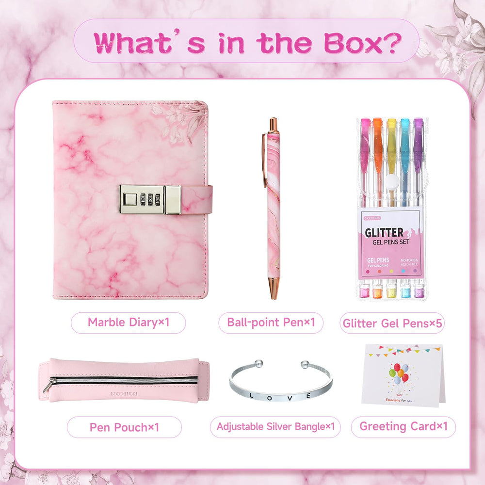 WeiAlico diary lock pink gift box, ready for birthdays and thoughtful surprises