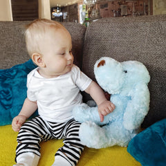 WEIGEDU blue dog plush, perfect kid gift-ready