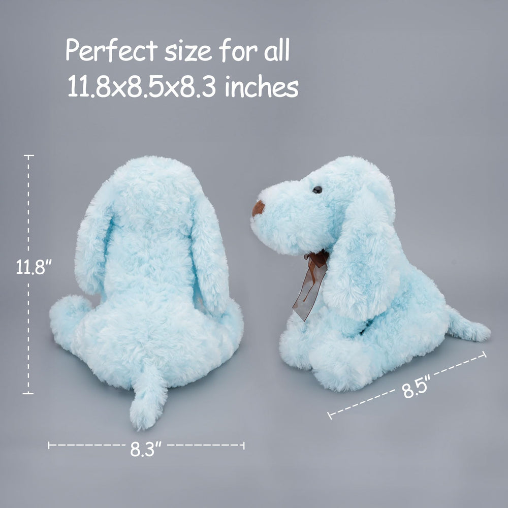 WEIGEDU blue doodle plush bedtime companion for quiet moments