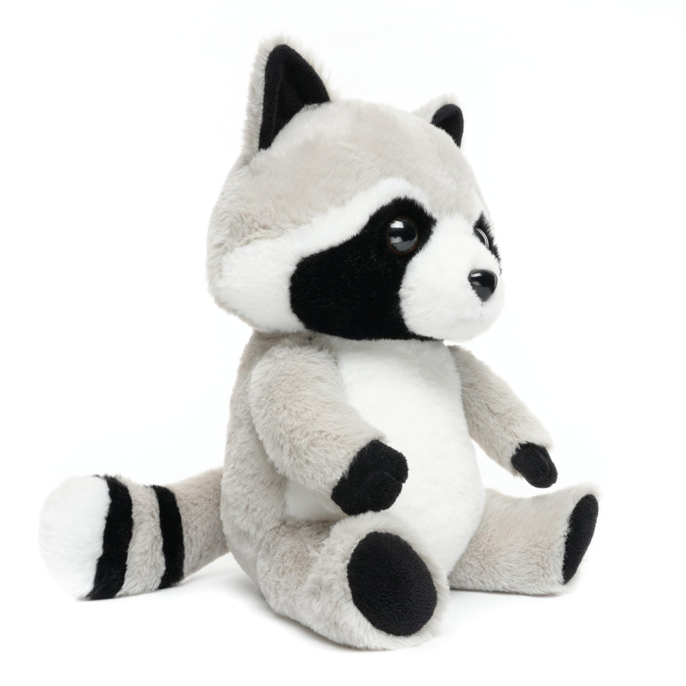 WEIGEDU Coon raccoon plush 12-inch cuddle buddy with lifelike markings for bedtime hugs