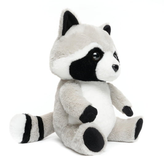 WEIGEDU Coon raccoon plush 12-inch cuddle buddy with lifelike markings for bedtime hugs