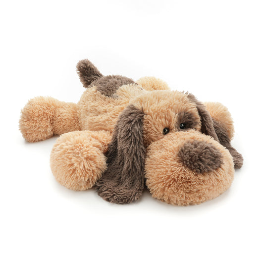 WEIGEDU floppy dog plush full brown; a cozy cuddle companion for kids.