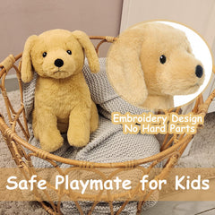 WEIGEDU Golden Retriever plush with soft fabric for comforting play