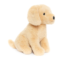 WEIGEDU Golden Retriever plush with embroidered eyes for safe, gentle play